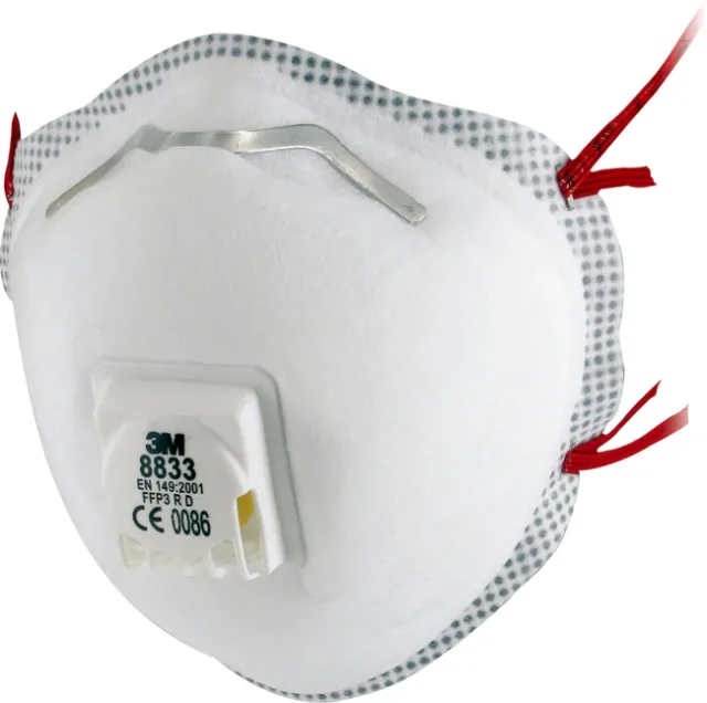 3M™ Stofmasker, met ventiel, FFP3, kleine verpakking, 8833SP